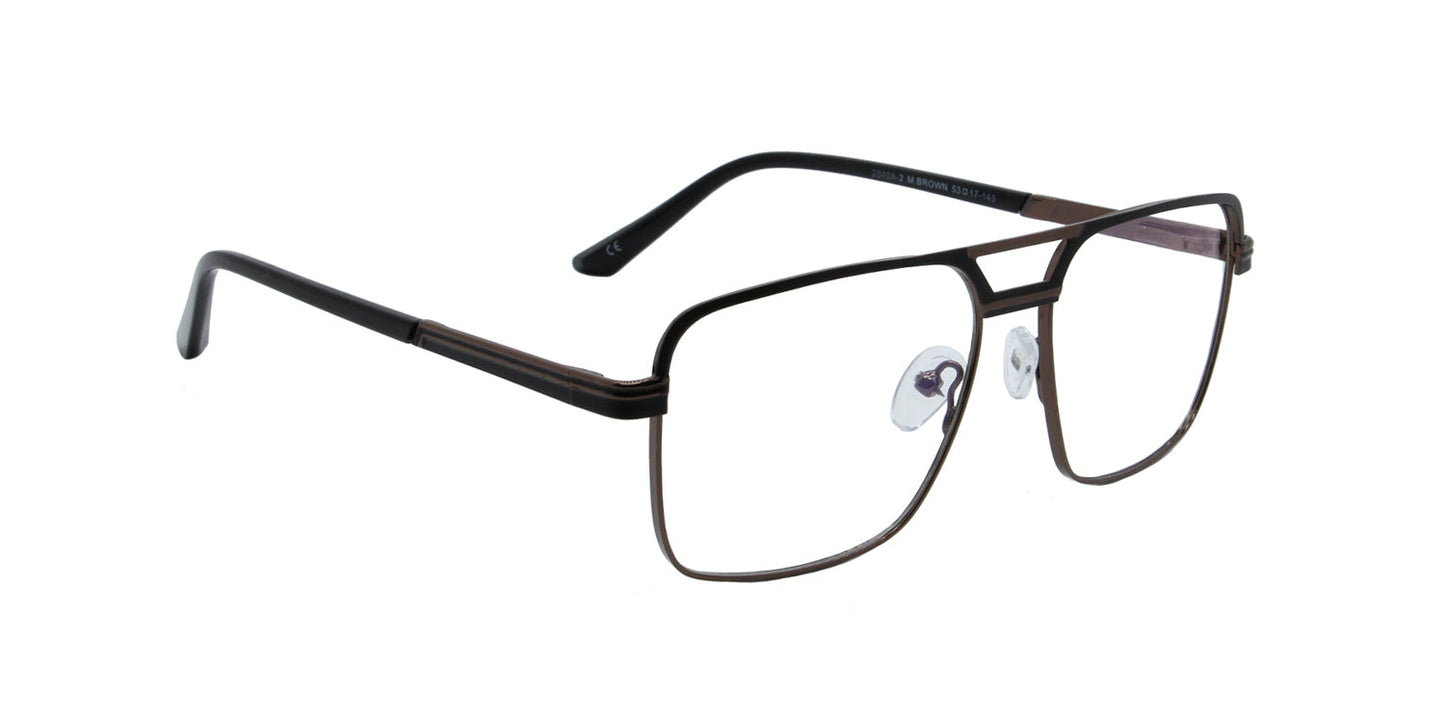 MX2040A-2 | Men | Matte Brown | Metal Glasses