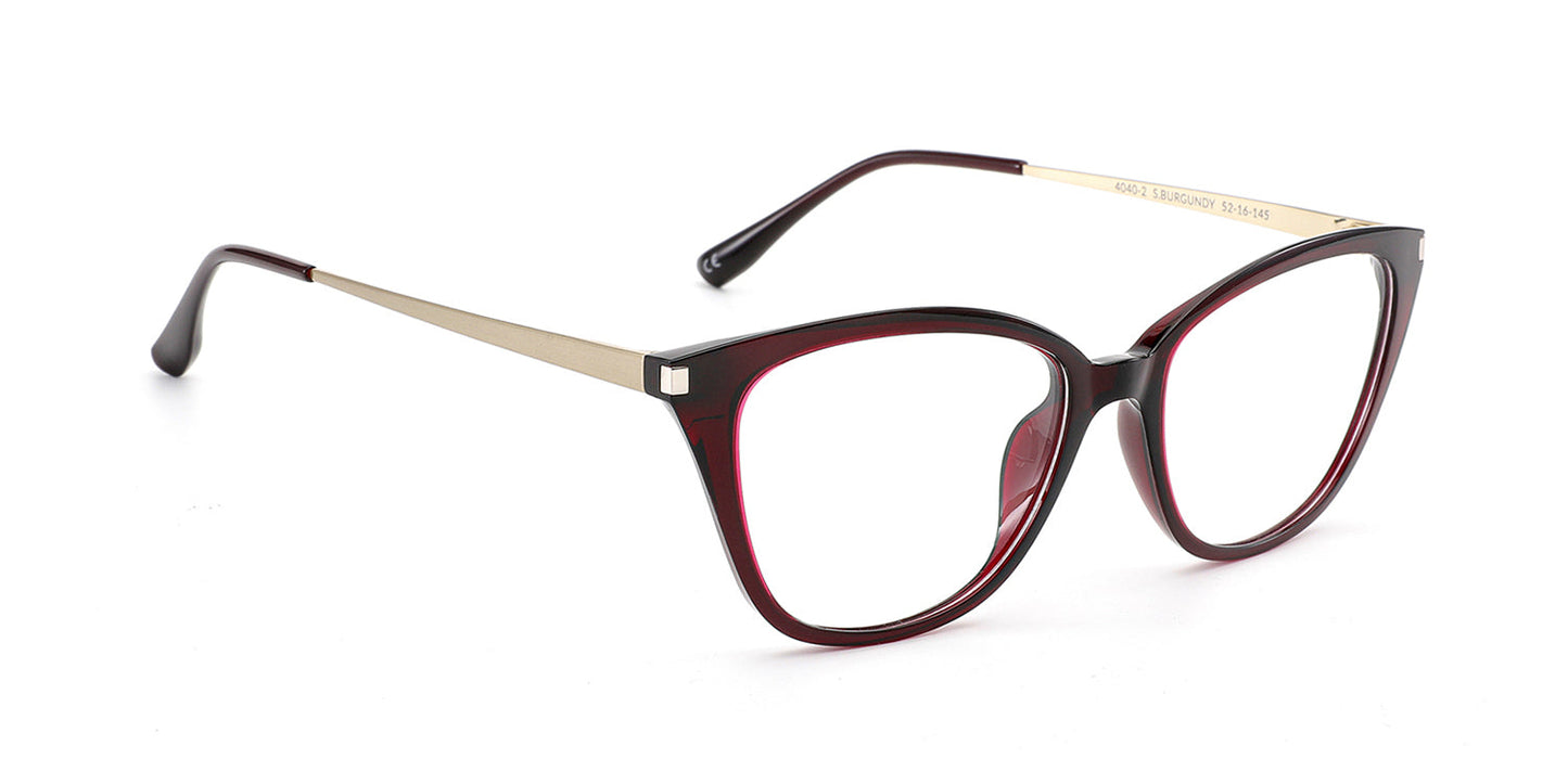 MX4040-2 | Women | Shiny Burgundy | Ultem/Titanium Glasses