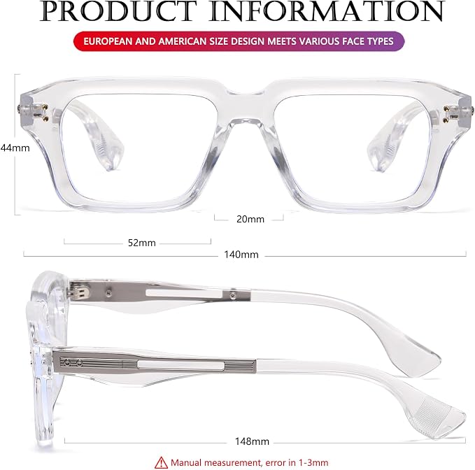 Gafas de Montura Transparente BG para Mujer