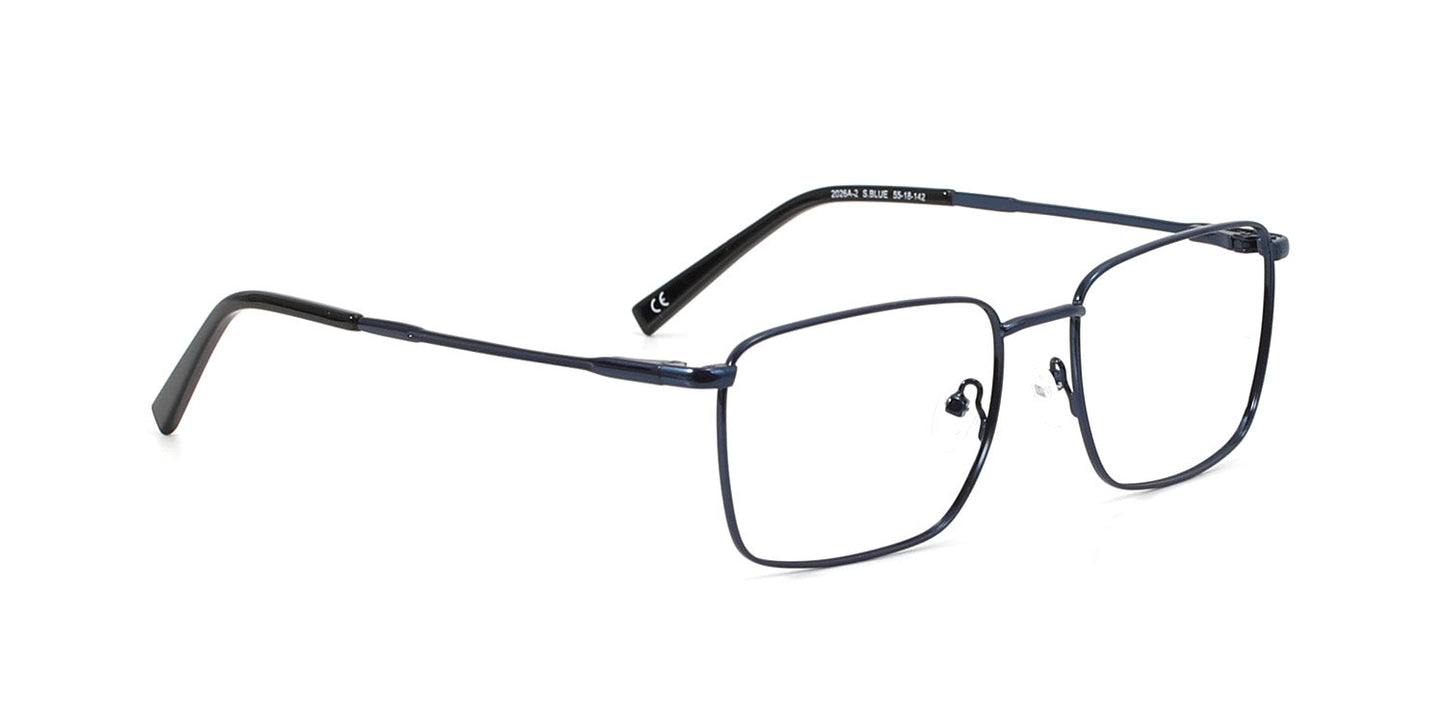 MX2026A-2 | Men | Matte Blue | Metal Glasses