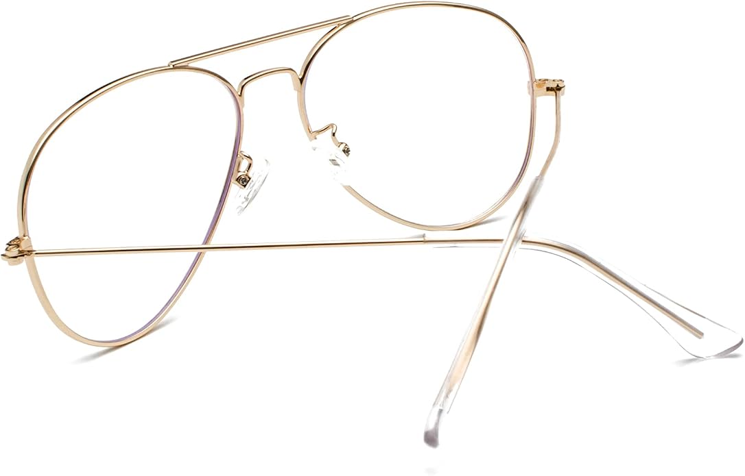 BG Aviator Glasses for Women & Men Metal Pilot Frame