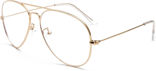 BG Aviator Glasses for Women & Men Metal Pilot Frame