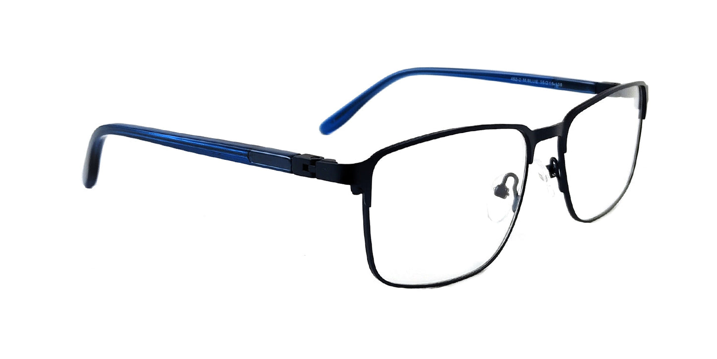 RA452-2 | Men | Matte Blue | Metal Glasses