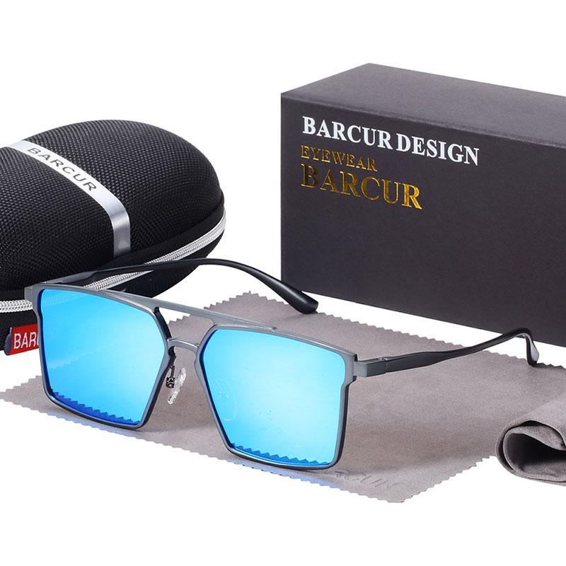 Minimalist Aluminium Square Sunglasses Polarized Sun glasses for Women and Men With UV400 Protection